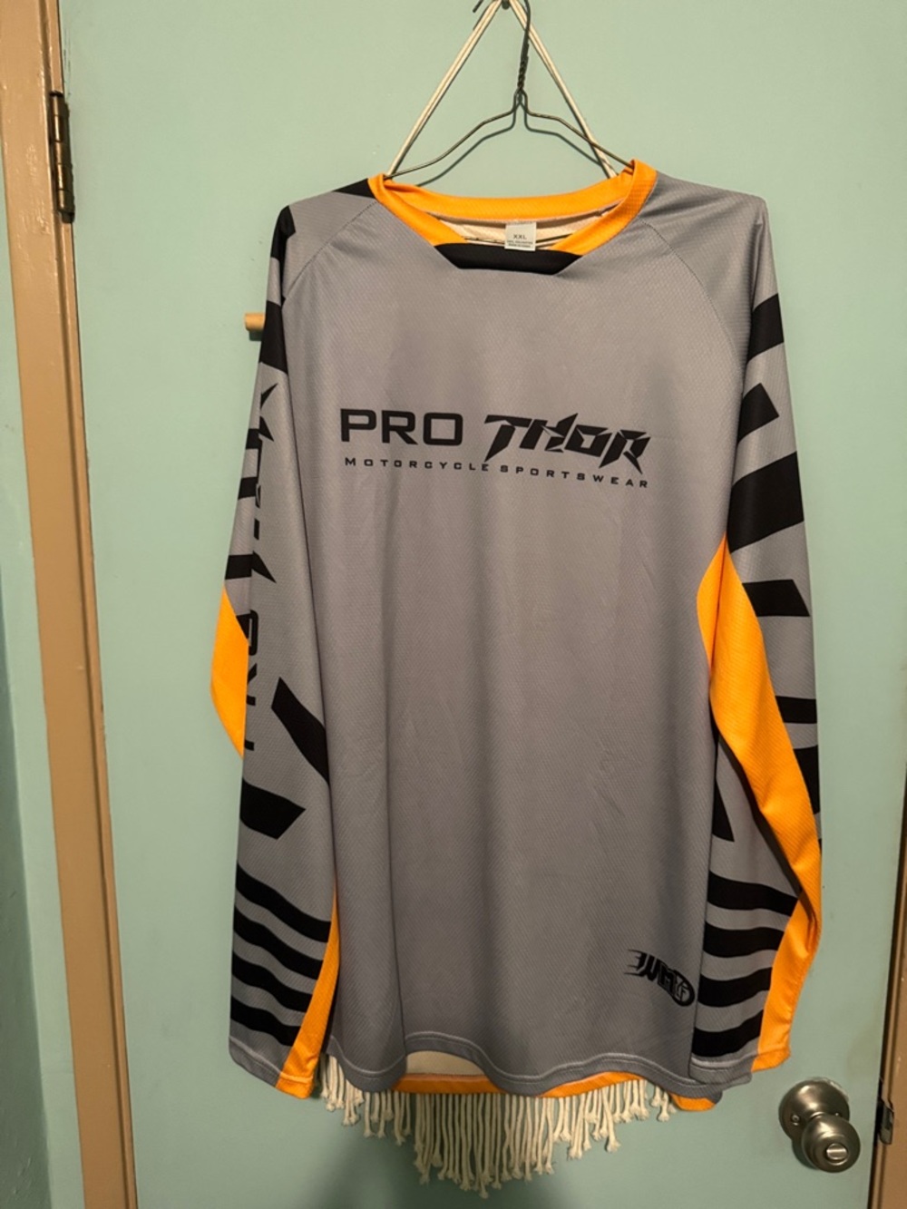 thor Pro Thor Gray and Orange Men's Jersey